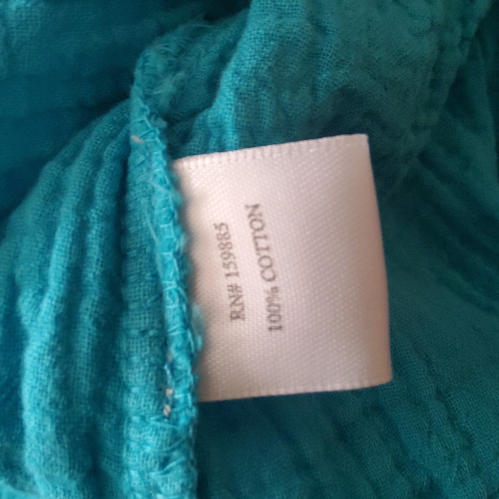 Bobi Strapless Cotton Gauze Tube Top Size M or S  Surf Blue Mermaid Color NWT - Picture 12 of 13